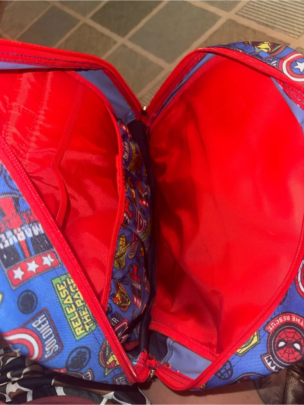 Marvel Multicolor Avengers Backpack with Red Accents
